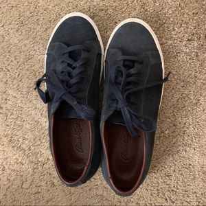 Beautiful blue suede sneakers